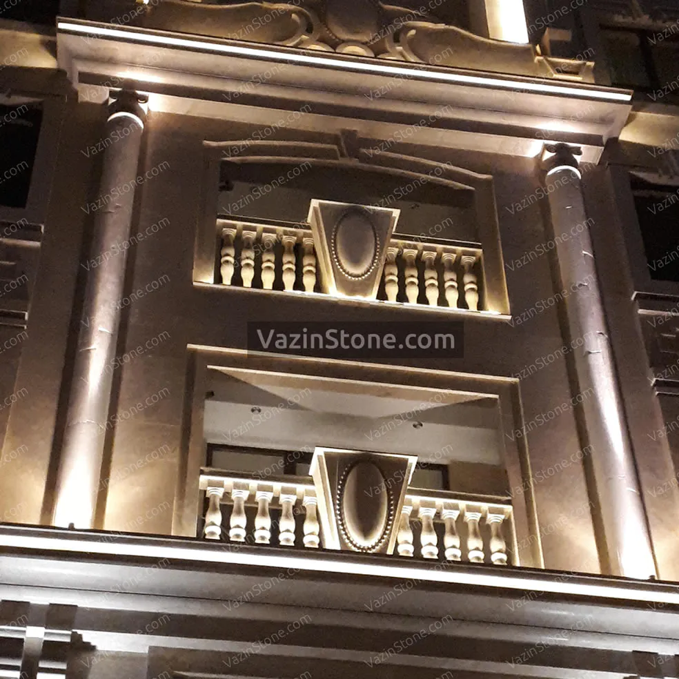 Roman facade at night vision