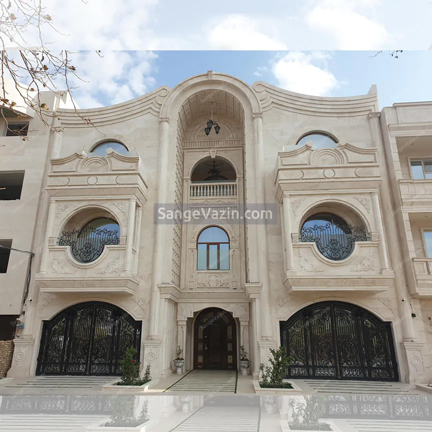 white roman facade
