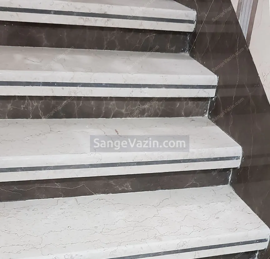 Wavy clay marble stepping stone and spider marble
