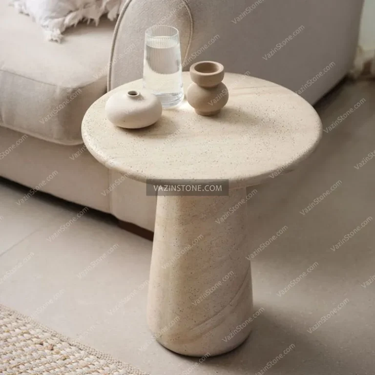 Alish stone table with accessories
