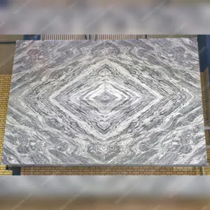Crystal marble four-match stone slab
