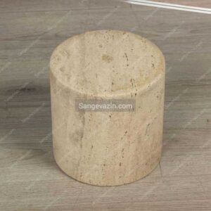 Cylinder stand of Geometric stone coffee table