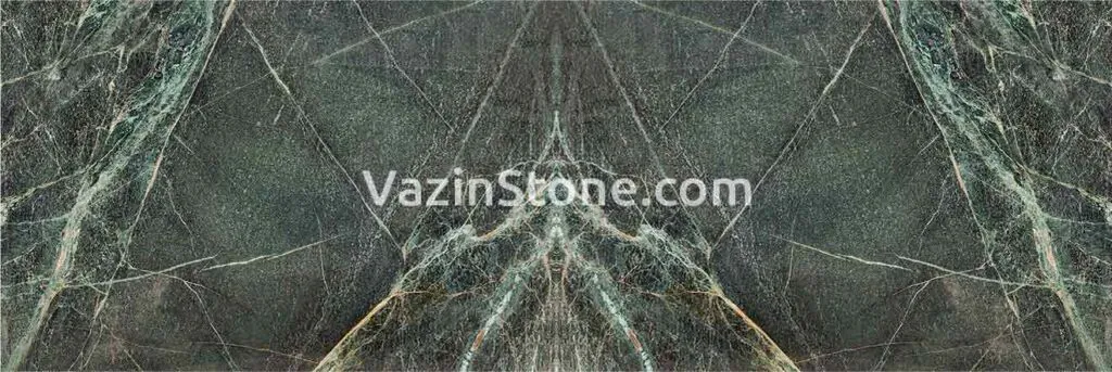 Green granite royal book-match stone slab