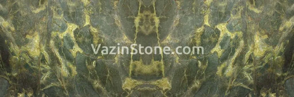 Green granite red spot book-match stone slab