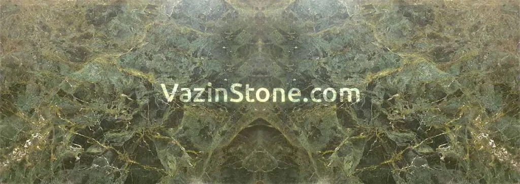 Green granite red spot book-match stone slab