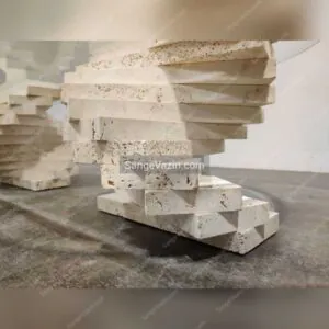Infinity stone coffee table closeup