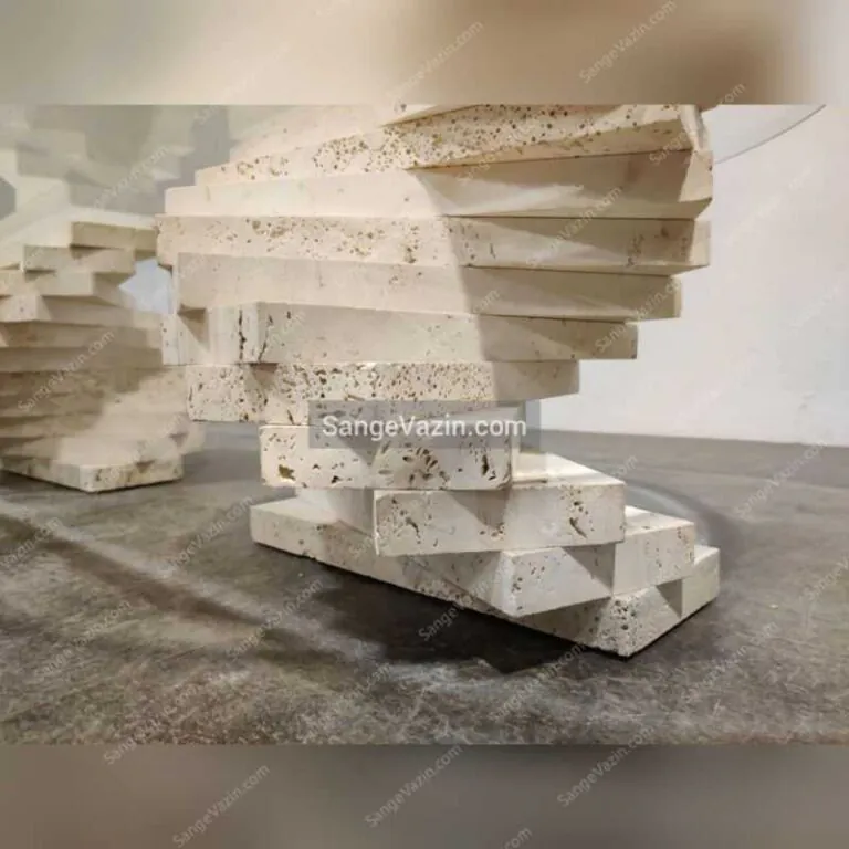 Infinity stone coffee table closeup