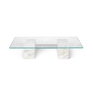 Cubic stone coffee table