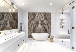Marble book-matched slab stone