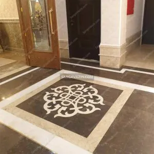marble stone floor medallion