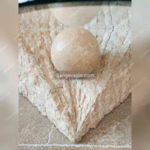 Pearl stone coffee table closeup