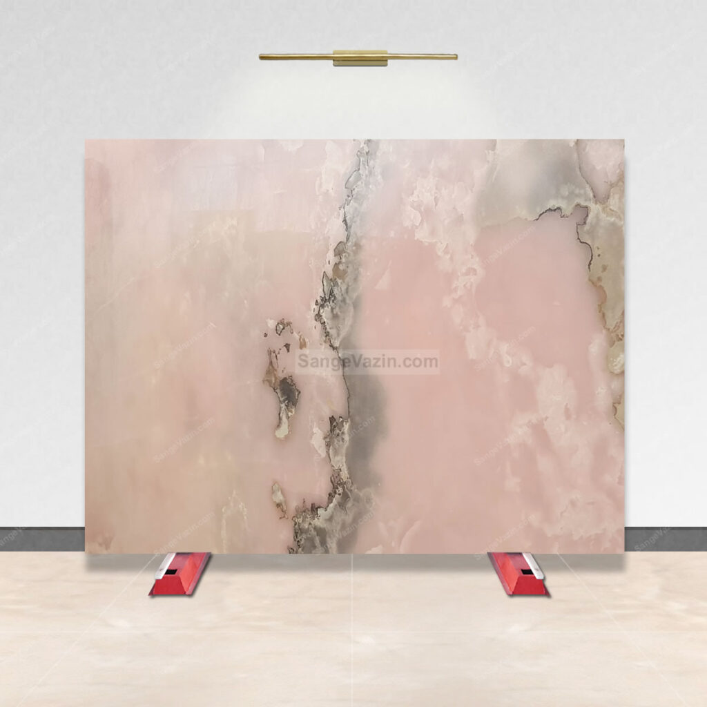Pink marble slabs