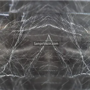 Najafabad black marble book-match stone slab