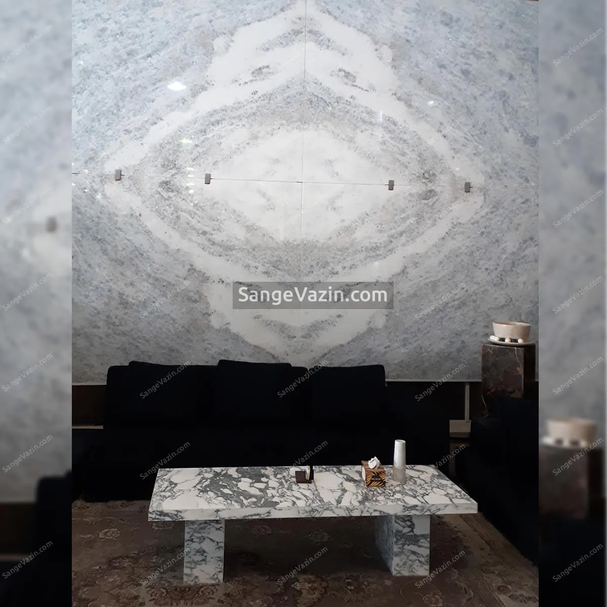 Four-match slab wall cladding