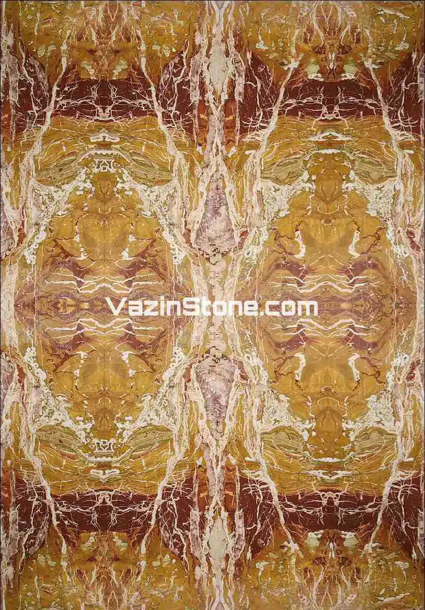 Four-match wall stone slab