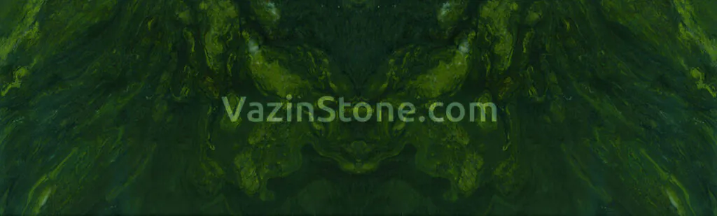 watercolor green granite book match stone slab