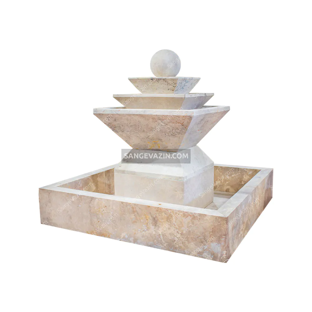 Anousha stone fountain with large basin