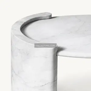 Benita stone coffee table closeup