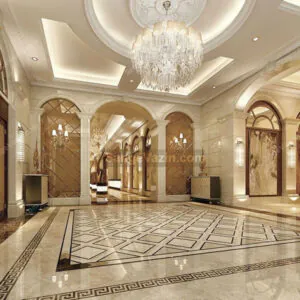 Cream marble floor stone