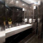 pietra gray marble on bathroom wall