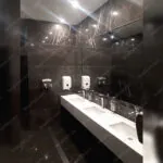 pietra gray marble on bathroom wall & floor