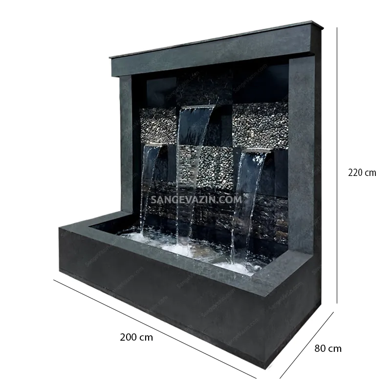 Sana curtain fountain dimensions