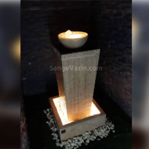 Akropol stone fountain at night