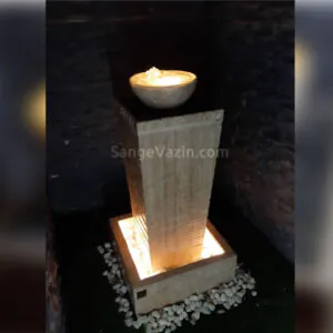 Akropol stone fountain at night