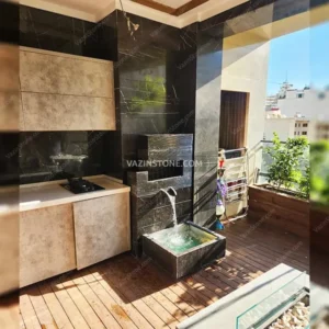 Batis stone fountain in a balcony