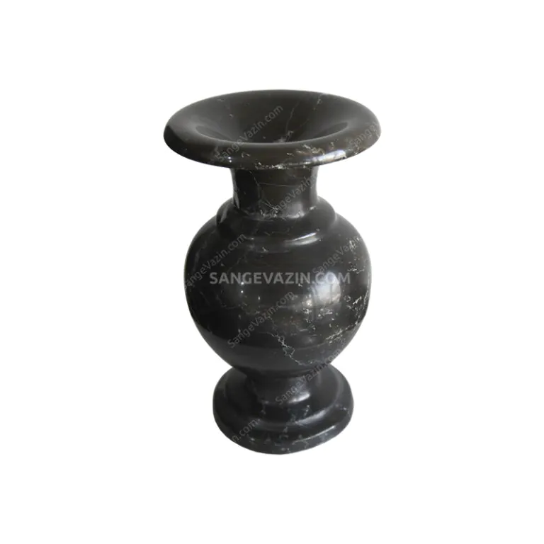 Onyx stone flower pot with marble stone
