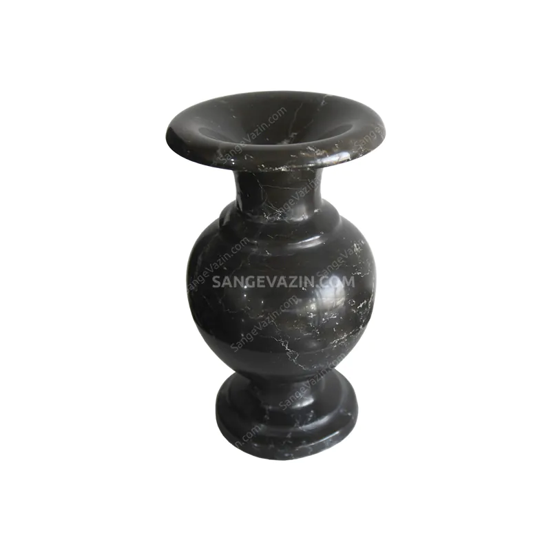 Onyx stone flower pot with marble stone