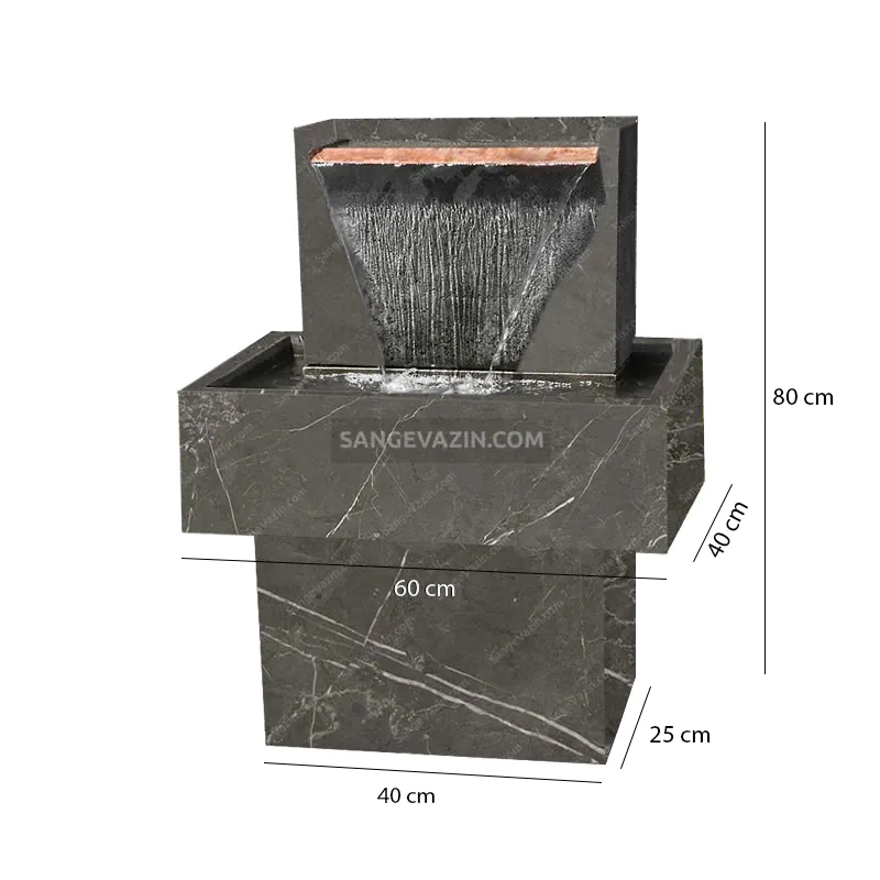 Kia stone fountain dimensions