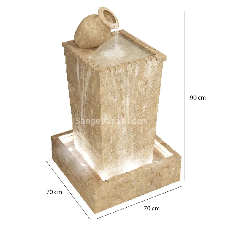 Jug stone fountain dimensions
