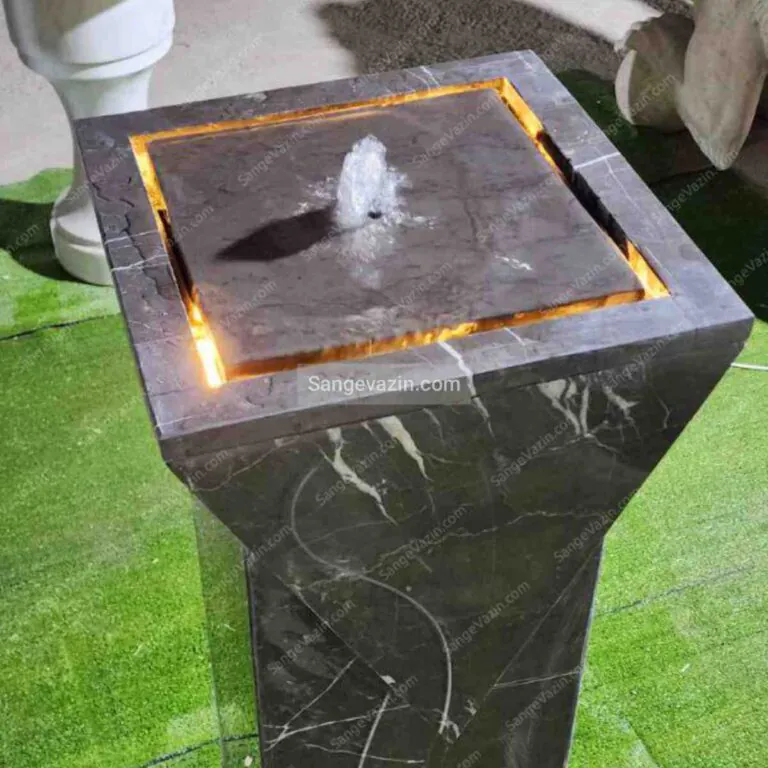 Pandora stone fountain lighting and water flow