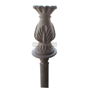 Saghar stone flower pot with stone base