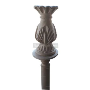 Saghar stone flower pot with stone base