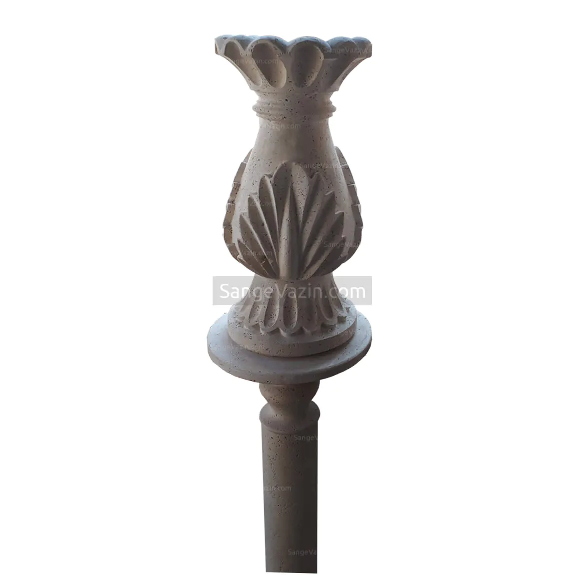 Saghar stone flower pot with stone base