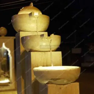Saniya stone fountain lighting