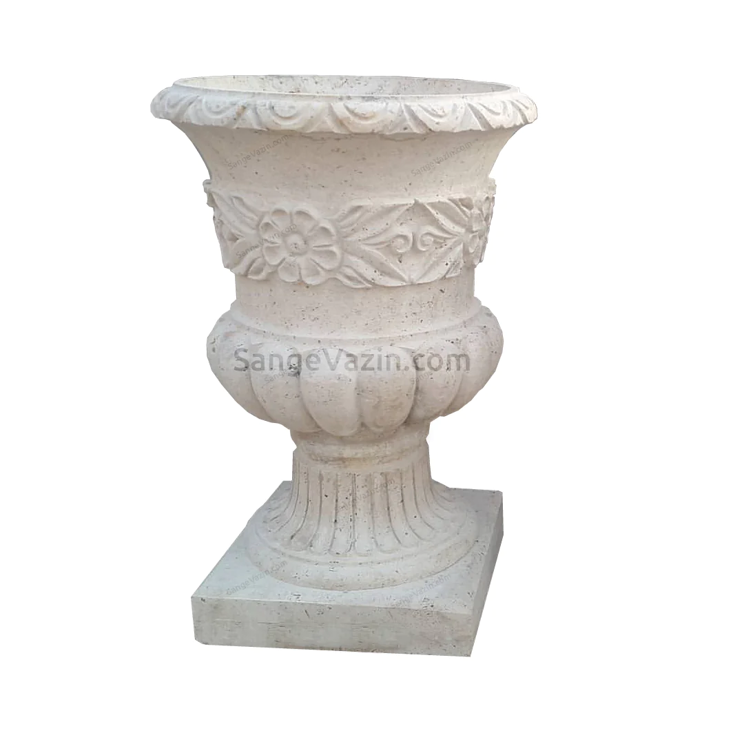 Lily stone flower pot