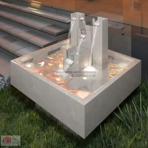 Vista stone fountain lighting