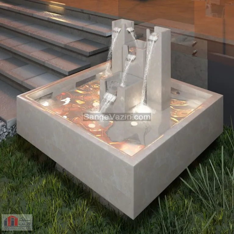 Vista stone fountain lighting