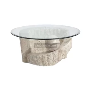 Shell stone coffee table