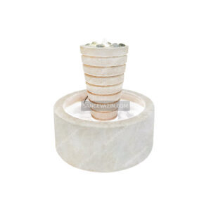 Conical stone fountain