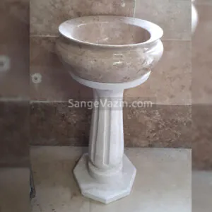 Stone flower pot on stone base