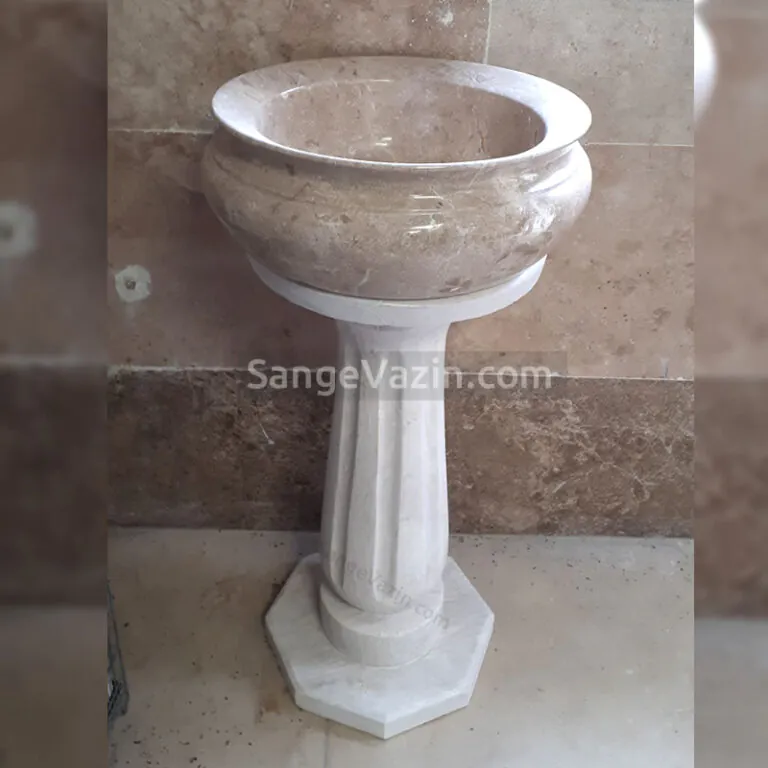 Stone flower pot on stone base