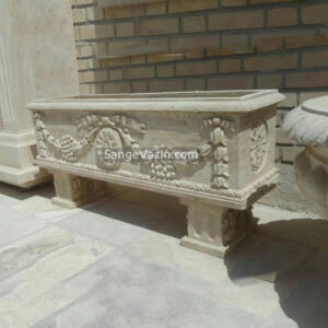 Vine stone flower pot in outside