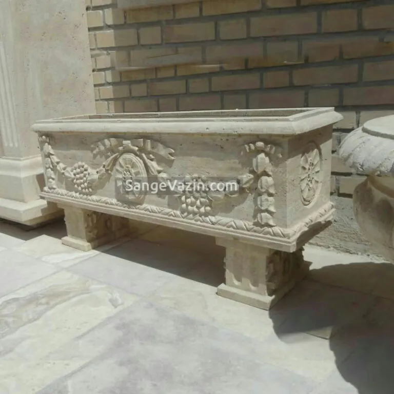 Vine stone flower pot in outside