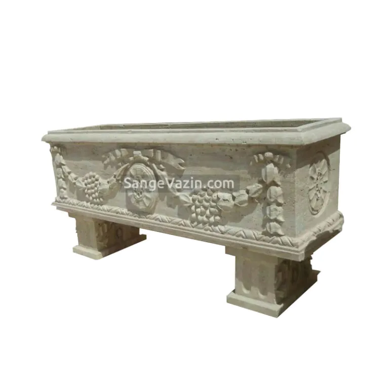 Vine stone flower pot