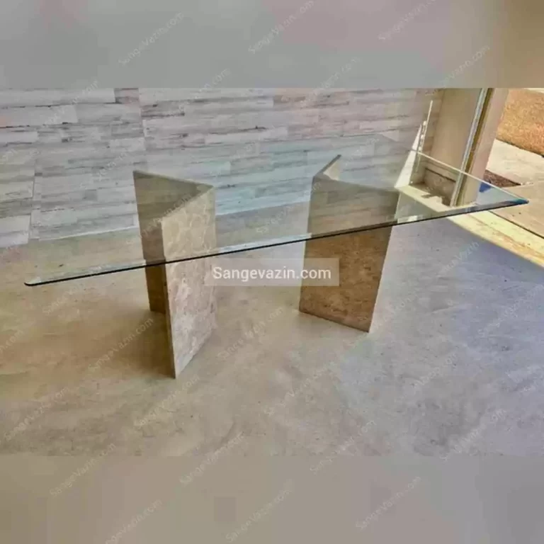 Vida stone dining table sample