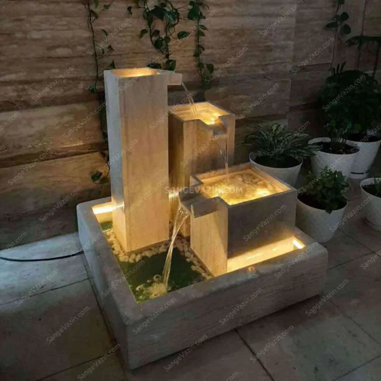 Vira stone fountain water flow